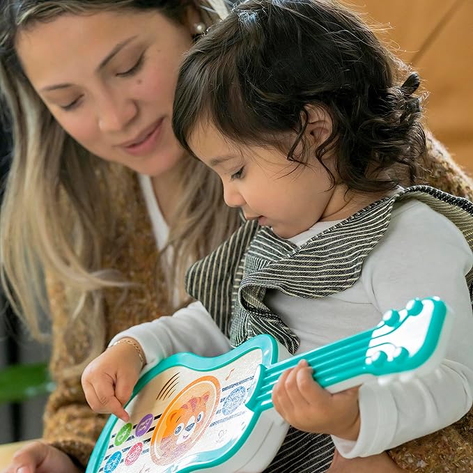 Baby Einstein Sing & Strum Magic Touch Ukulele Wooden Musical Toy, Ages 6 Months+, Multicolored