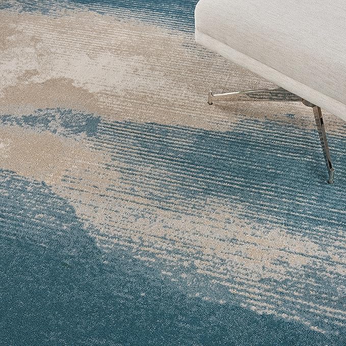 Nourison Maxell Nourison Flint 6'6" x 9'6" Area -Rug, Easy -Cleaning, Non Shedding, Bed Room, Living Room, Dining Room, Kitchen (7x10)