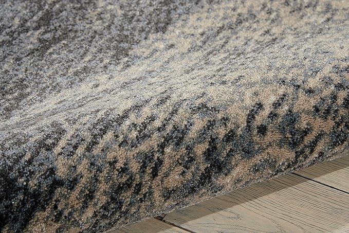 Nourison Maxell Nourison Flint 3'10" x 5'10" Area Rug, Easy Clean, Non Shedding, Bed Room, Living Room, Dining Room, Kitchen (4x6)