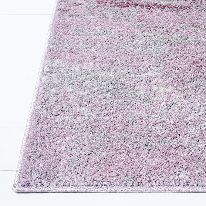 SAFAVIEH Adirondack Collection Runner Rug - 2'6" x 8', Grey & Purple, Modern Abstract Design, Non-Shedding & Easy Care, Ideal for High Traffic Areas in Living Room, Bedroom (ADR112V)