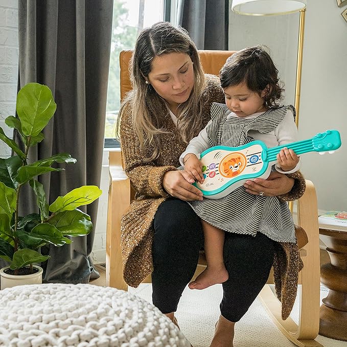 Baby Einstein Sing & Strum Magic Touch Ukulele Wooden Musical Toy, Ages 6 Months+, Multicolored